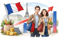 La confianza de los consumidores franceses se mantuvo en enero por debajo de su media a largo plazo